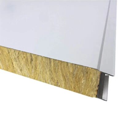 Machine Made Rock Wool Panel Thermal Insulation For Cleanroom Enclosure