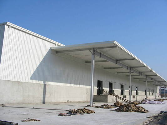 Single Slope Primary Building Steel Framing Industrial Commercial Structural Metal Frame