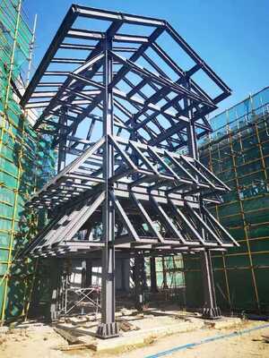 Custom Structural Asymmetrical Primary Steel Frame For Irregular Architectural Layouts