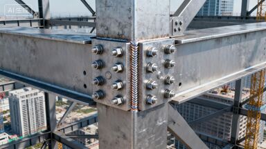 High Strength Box Column Splicing Joints CE ISO 9001 For High Rise Steel Structures