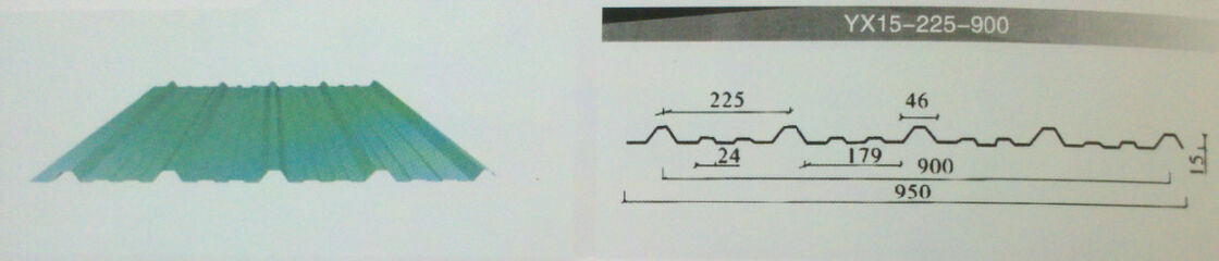 Cladding Skin Customized Size V 900 Single Skin Metal Panels , Single Skin Wall Cladding