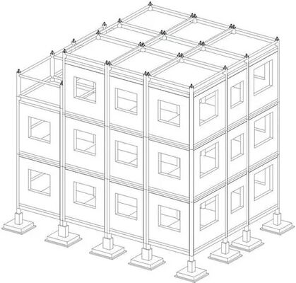 Fixed Modular Steel Structure Office Building Metal Frame Commercial Buildings Wind Resistant