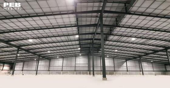 Multi Span Primary Steel Framing Structural System Designed For Large Area Buildings