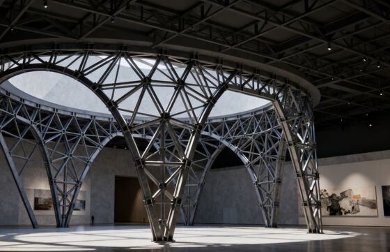 Custom Special Shaped Bracing Steel Frame Structural System For Architectural Projects