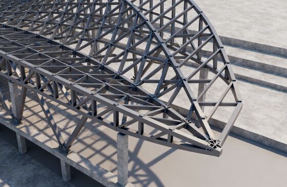 Custom Special Shaped Bracing Steel Frame Structural System For Architectural Projects
