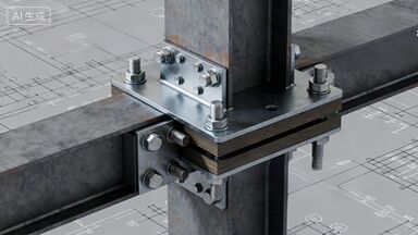 Q355B Steel Semi Rigid Beam Column Connection Joint For Frame Brace Structural Systems