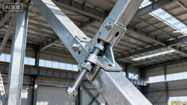 Adjustable Bracing Node For Steel Bracing Systems GB 50017-2017 ISO 9001 Certified