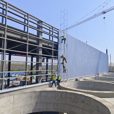 Lightweight High Strength Modular Steel Structure Factory with Flexible Span for Light Industrial Use