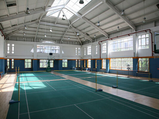 Lightweight Small Indoor Sports Hall with Wide Unobstructed Spaces and Fast Construction for Schools and Community Centers